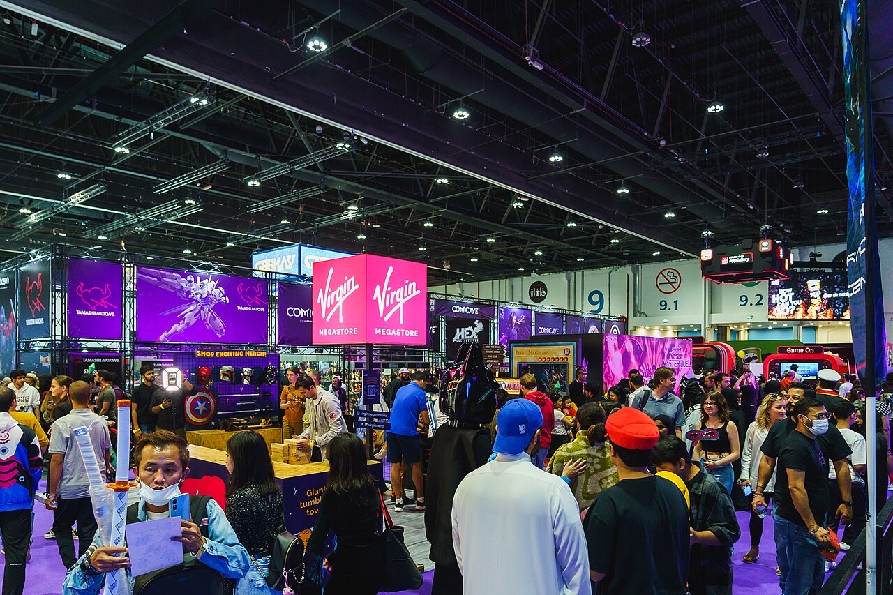 Crowd at a Comic Con-style pop-culture event